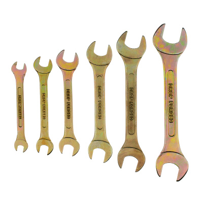 Набор ключей рожковых 6-17 мм, 6 шт, желтый цинк Сибртех по ценам производителя в Уфе с доставкой по всей России