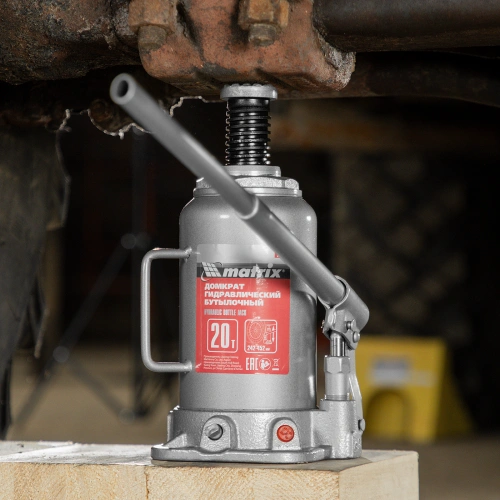 Домкрат гидравлический бутылочный, 20 т, высота подъема 242-452 мм Matrix купить в Москве с доставкой по всей России | ProtosMarket.ru