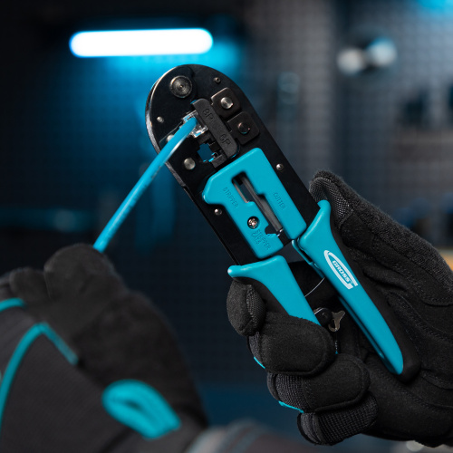 Клещи для обжима телефонных и компьютерных клемм RJ-45, 6P, 8P и RJ-11/12, 6P, 8P Gross по ценам производителя в Уфе с доставкой по всей России