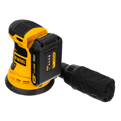 Машина шлифовальная эксцентриковая аккумуляторная COS-125, 18В Li-Ion Denzel по ценам производителя в Уфе с доставкой по всей России