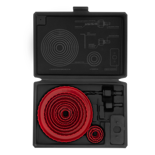 Набор кольцевых пил по дереву, 19-127 мм, 12 предметов Matrix по ценам производителя в Уфе с доставкой по всей России