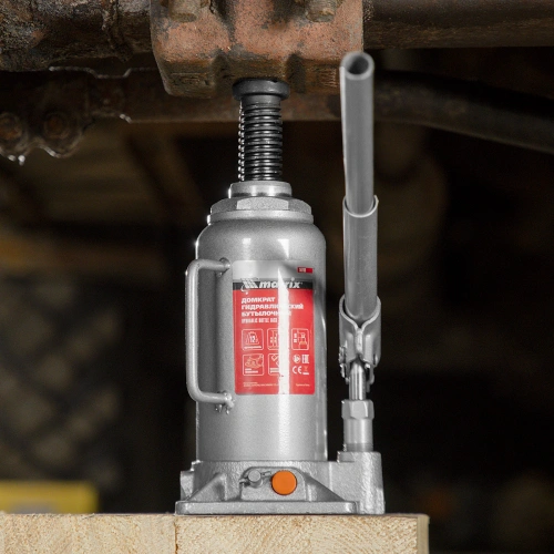 Домкрат гидравлический бутылочный, 12 т, h подъема 230-465 мм Matrix купить в Москве с доставкой по всей России | ProtosMarket.ru