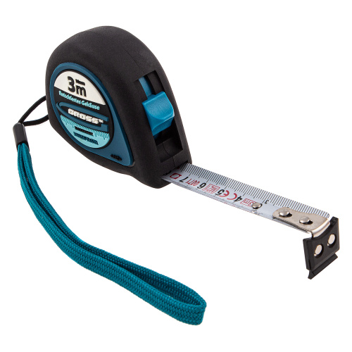 Рулетка "Ergonomisch",3 м x 16 мм,магнитный обрезиненный зацеп Gross по ценам производителя в Уфе с доставкой по всей России
