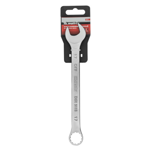 Ключ комбинированный, 17 мм, CrV, матовый хром Matrix по ценам производителя в Уфе с доставкой по всей России