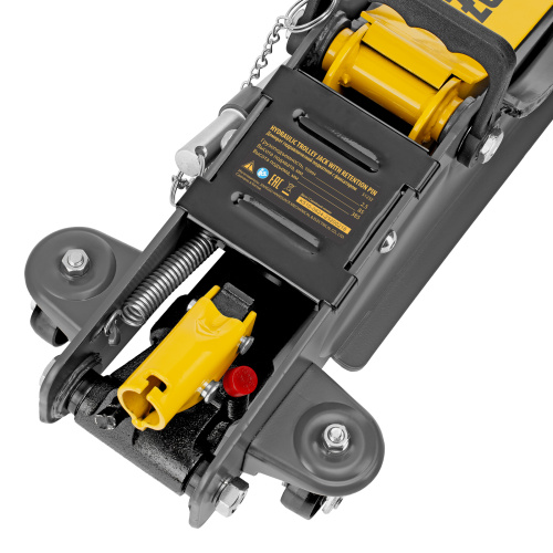 Домкрат гидравлический подкатной с фиксатором, 2,5 т, 85-385 мм Denzel по ценам производителя в Уфе с доставкой по всей России