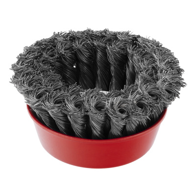 Щетка для УШМ, 100 мм, М14, "чашка", двухрядная, крученая проволока 0.35 мм Matrix по ценам производителя в Уфе с доставкой по всей России