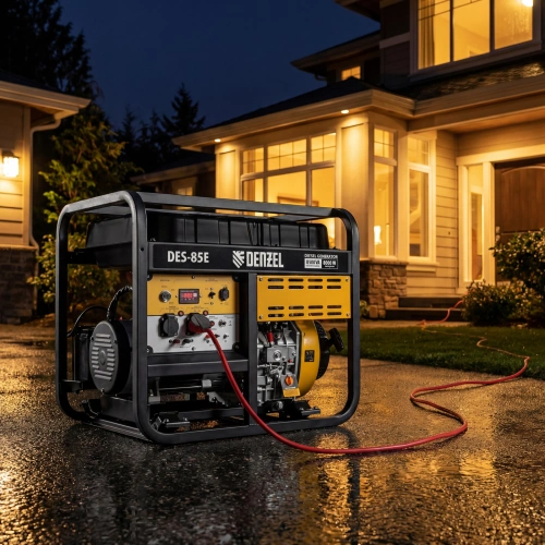 Генератор дизельный DES-85E, 8,5 кВт, 230 В, 16 л, электростартер Denzel по ценам производителя в Уфе с доставкой по всей России