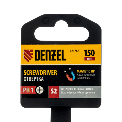Отвертка, PH1х150 мм, S2, 3к рукоятка Denzel по ценам производителя в Уфе с доставкой по всей России