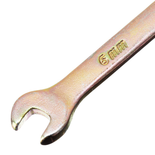 Ключ комбинированный, 6 мм, желтый цинк Сибртех по ценам производителя в Уфе с доставкой по всей России