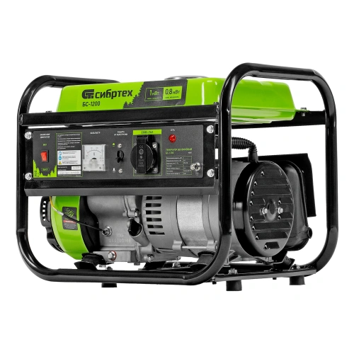 Генератор бензиновый БС-1200, 1 кВт, 230 В, четырехтактный, 5.5 л, ручной стартер Сибртех по ценам производителя в Уфе с доставкой по всей России