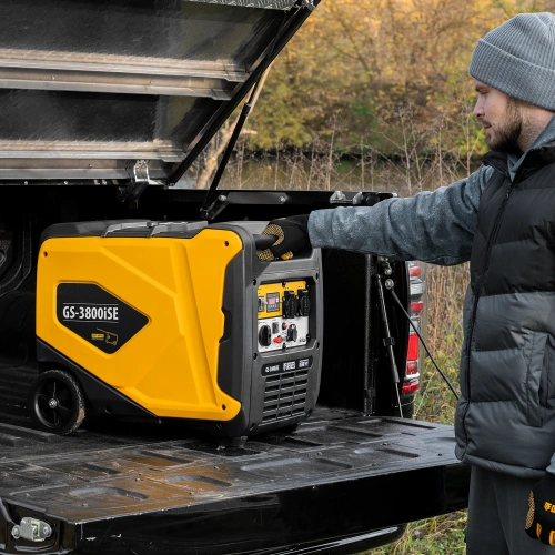 Генератор инверторный GS-3800iSE, 3,8 кВт, 230 В, закрытый корпус,электростартер Denzel по ценам производителя в Уфе с доставкой по всей России