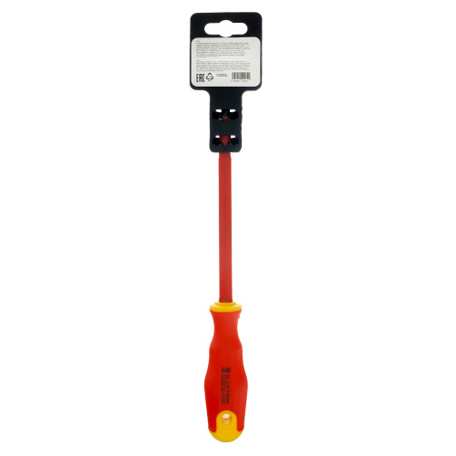 Отвертка диэлектрическая SL6.5 х 150 мм, CrV, до 1000 В, двухкомпонентная рукоятка Сибртех по ценам производителя в Уфе с доставкой по всей России