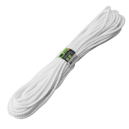 Шнур вязаный полипропиленовый с серд. белый, 7 мм, L 20 м, Сибртех по ценам производителя в Уфе с доставкой по всей России
