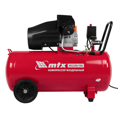 Компрессор воздушный КК-2200/100, 2,2 кВт, 350 л/мин, 100 л, прямой привод, масляный MTX по ценам производителя в Уфе с доставкой по всей России