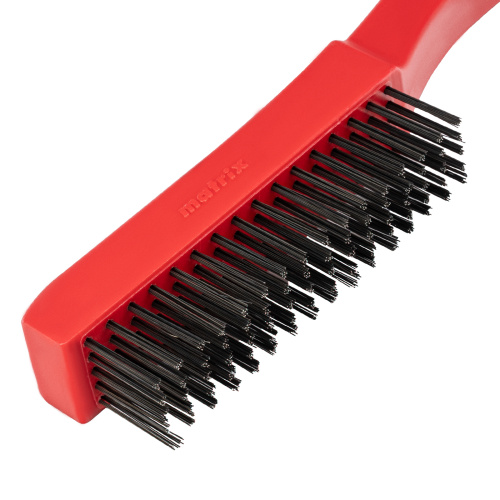 Щетка зачистная пятирядная, закаленная прямая проволока с пластиковой ручкой Matrix по ценам производителя в Уфе с доставкой по всей России