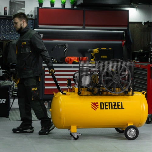 Компрессор воздушный рем. привод BCV 5500-T/270, 5,5 кВт, 270 литров, 850 л/мин Denzel по ценам производителя в Уфе с доставкой по всей России