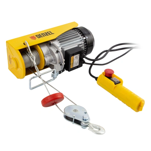 Тельфер электрический TF-500, 0.5 т, 1020 Вт, высота 12 м, 10 м/мин Denzel по ценам производителя в Уфе с доставкой по всей России