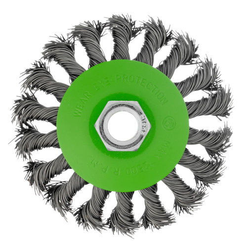 Щетка для УШМ, 100 мм, М14, "тарелка", крученая металлическая проволока Сибртех по ценам производителя в Уфе с доставкой по всей России