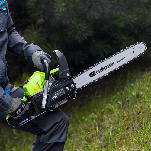 Пила цепная бензиновая БП-5245, 52 см3, шина 45 см, шаг 0.325, паз 1,5 мм, 72 звена Сибртех по ценам производителя в Уфе с доставкой по всей России