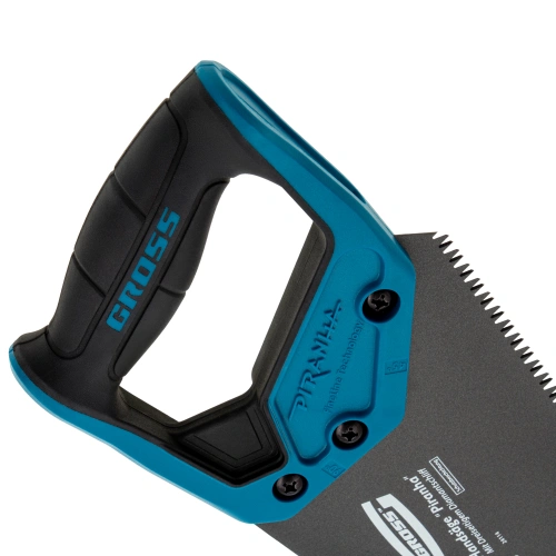 Ножовка по дереву "PIRANHA", 450 мм, 7 TPI, 3D-зуб, тефлоновое покрытие полотна, двухкомпонентная рукоятка Gross по ценам производителя в Уфе с доставкой по всей России