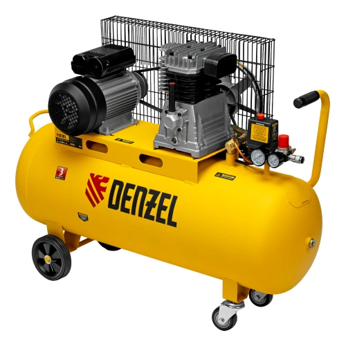 Компрессор воздушный BCI2300/100, ременный привод, 2.3 кВт, 100 литров, 400 л/мин Denzel по ценам производителя в Уфе с доставкой по всей России