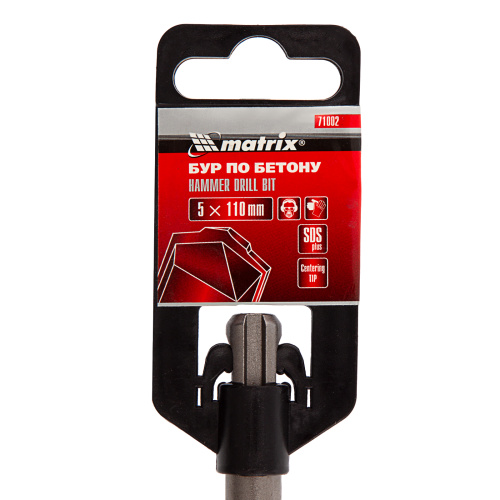 Бур по бетону, 5 x 110 мм, SDS Plus Matrix по ценам производителя в Уфе с доставкой по всей России