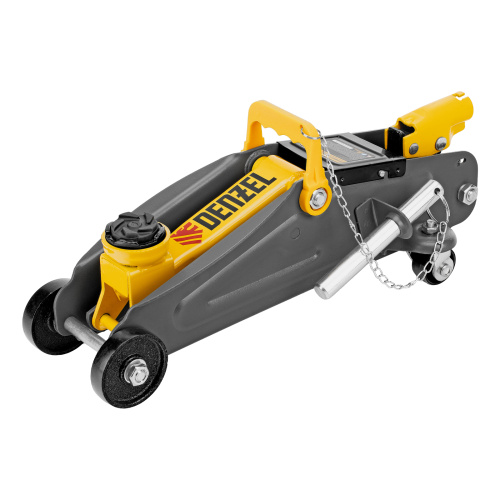 Домкрат гидравлический подкатной с фиксатором, 2 т, 130-330 мм, в кейсе Denzel по ценам производителя в Уфе с доставкой по всей России