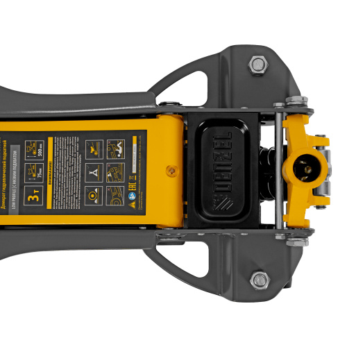 Домкрат гидравлический подкатной, 3 т, 75-500 мм, быстрый подъем, низкий подхват, проф. Denzel по ценам производителя в Уфе с доставкой по всей России
