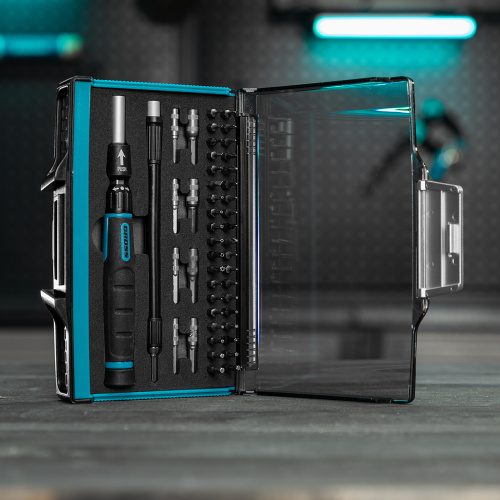 Отвертка с набором бит и торцевых головок для точных работ, гибкий привод, 48 шт, CrMo Gross по ценам производителя в Уфе с доставкой по всей России