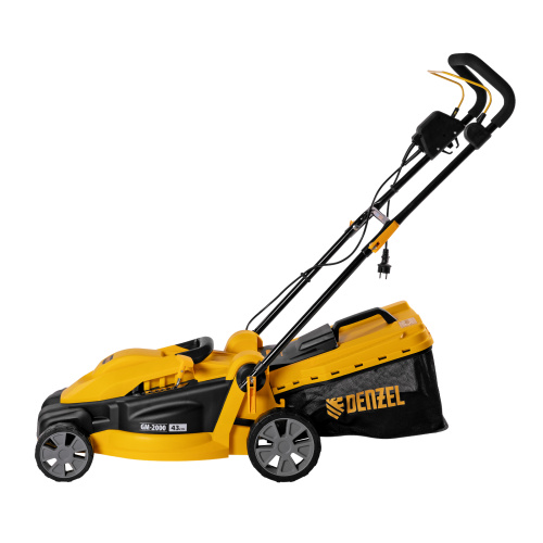 Газонокосилка электрическая GM-2000, 2000 Вт, ширина 43 см, 6 уровней, травосборник 45 л. Denzel по ценам производителя в Уфе с доставкой по всей России