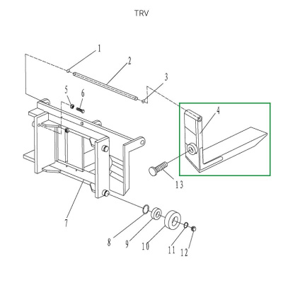 Вила для ручного штабелера для TRV1516 по ценам производителя в Уфе с доставкой по всей России