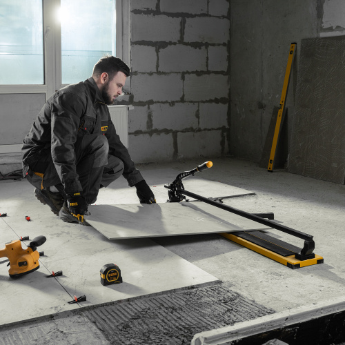 Плиткорез рельсовый 1000х16мм, каретка на подш., стальная станина, усил. рукоятка-пенал Denzel по ценам производителя в Уфе с доставкой по всей России