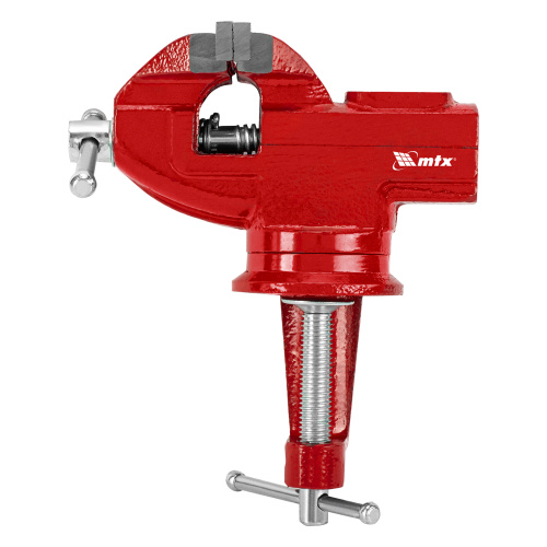 Тиски слесарные, 50 мм, настольные, поворотные, c наковальней MTX по ценам производителя в Уфе с доставкой по всей России