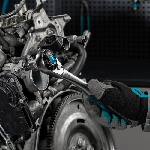 Набор торцевых головок, трещотка 120 зубьев, 1/2", CrV, 36 предметов Gross по ценам производителя в Уфе с доставкой по всей России