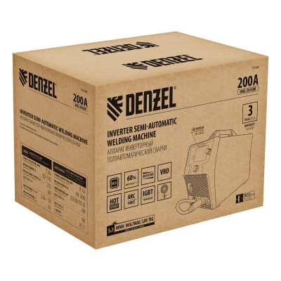 Аппарат инвертор. полуавтомат. cварки IMIG-205SDR, 200 А, ПВ 60%, катушка 5 кг Denzel купить в Москве с доставкой по всей России | ProtosMarket.ru