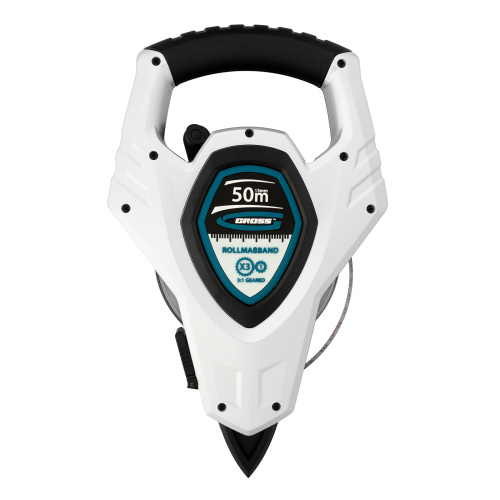 Рулетка геодезическая 50 м х 13 мм, откр, корп, металлическая лента, Super-Нейлон, двусторонняя шкала Gross по ценам производителя в Уфе с доставкой по всей России