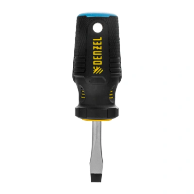 Отвертка, SL6x38 мм, S2, 3к рукоятка Denzel