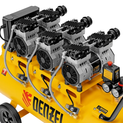 Компрессор безмасляный, малошумный  DLS 2250/100, 2250 Вт, 3x750, 100 л, 410 л/мин блок управления/ Denzel по ценам производителя в Уфе с доставкой по всей России