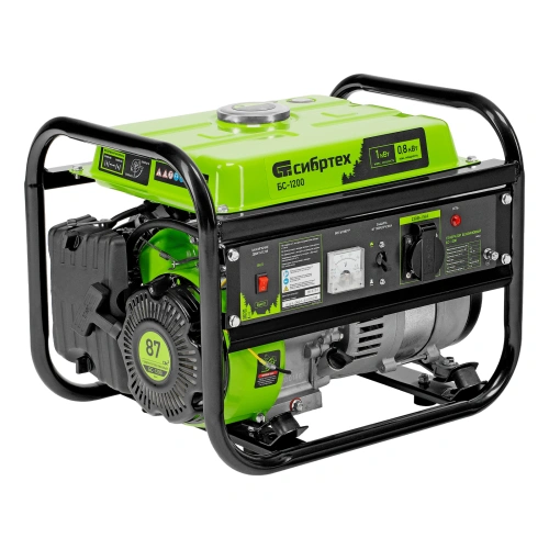Генератор бензиновый БС-1200, 1 кВт, 230 В, четырехтактный, 5.5 л, ручной стартер Сибртех по ценам производителя в Уфе с доставкой по всей России