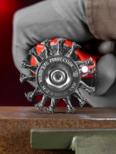 Щетка для дрели, 75 мм, плоская со шпилькой, крученая металлическая проволока Matrix по ценам производителя в Уфе с доставкой по всей России