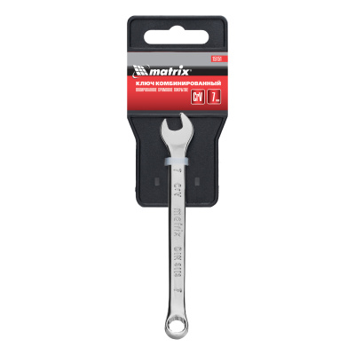 Ключ комбинированный, 7 мм, CrV, полированный хром Matrix по ценам производителя в Уфе с доставкой по всей России