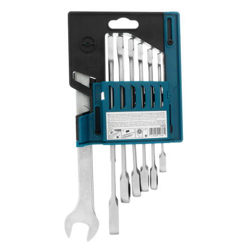 Набор ключей комбинированных трещоточных, количество зубьев 100, СRV, 7 шт, 8-19 мм Gross по ценам производителя в Уфе с доставкой по всей России