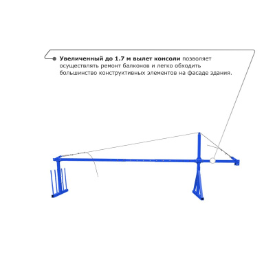 Строительная люлька ZLP-800 (длина платформы 7,5 м, длина троса 100 м) по ценам производителя в Уфе с доставкой по всей России