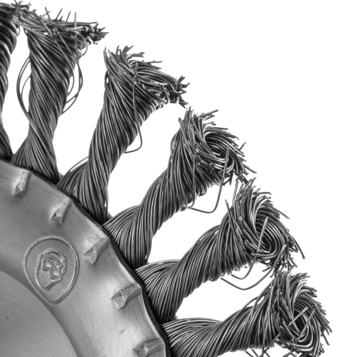 Щетка для УШМ 150 мм, М14, плоская, крученая проволока 0.35 мм Matrix по ценам производителя в Уфе с доставкой по всей России