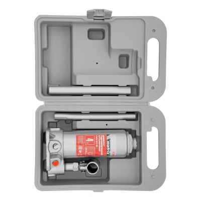 Домкрат гидравлический бутылочный, 4 т, высота подъема 194-372 мм, в пластиковый кейсе Matrix купить в Москве с доставкой по всей России | ProtosMarket.ru