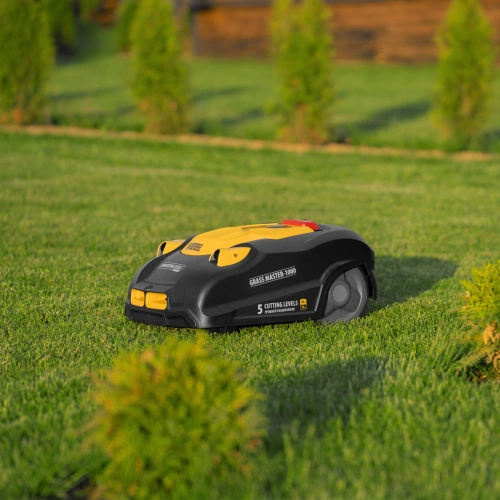 Робот-газонокосилка Grass Master 1000  1000м², 3Ач, 28V, LCD дисплей, Wi-Fi Denzel по ценам производителя в Уфе с доставкой по всей России