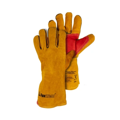 Краги кожаные термостойкие FOXWELD "Защитник" КС-03 по ценам производителя в Уфе с доставкой по всей России