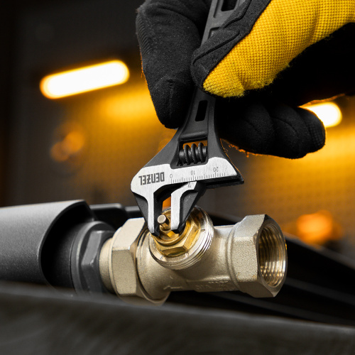 Ключ разводной, 150 мм, CrV, кованый Denzel по ценам производителя в Уфе с доставкой по всей России