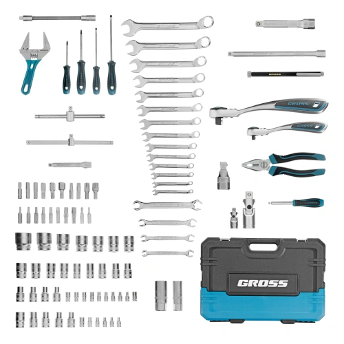 Набор инструментов, 1/4", 1/2", CrV, 120 зубьев, 101 предмет Gross по ценам производителя в Уфе с доставкой по всей России