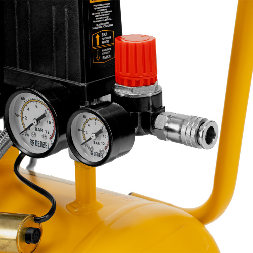 Компрессор DLS950/24 безмаслянный малошумный 950 Вт, 165 л/мин, ресивер 24 л Denzel по ценам производителя в Уфе с доставкой по всей России